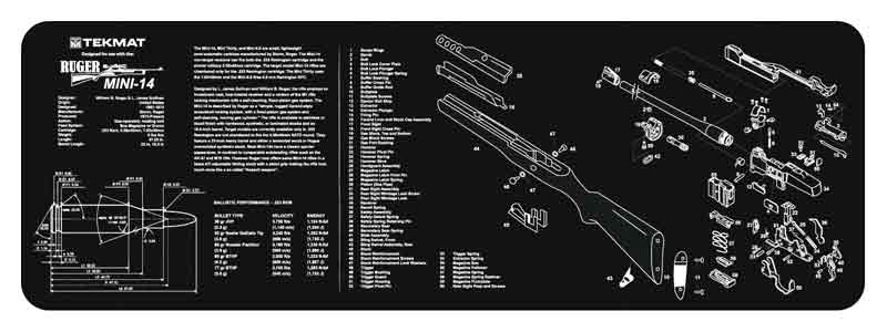 12"X36" Ruger Mini-14 Tekmat Armorers Bench Mat