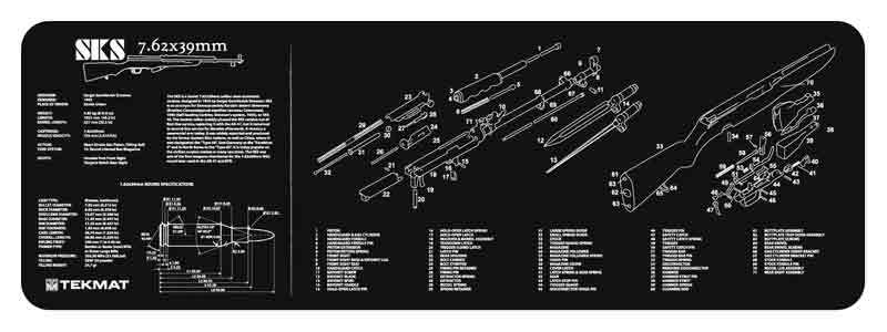 12"X36" SKS Rifle TekMat Armorers Bench Mat