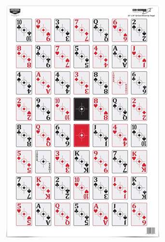 B/C Target Eze-Scorer 23"x35" - 52-Card Shoot-Up Target Set