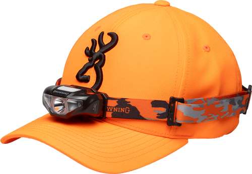 Blaze Orange Browning Cap/Headlamp Combo, 100 Lumens