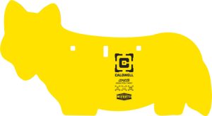 3/8" AR500 Steel Yellow Coyote Target for Precision Shooting