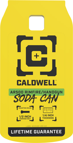 Yellow AR500 Rimfire Soda Target 1/4" Steel
