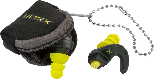 ULTRX Shift Adjustable Ear Plugs Grey/Yellow