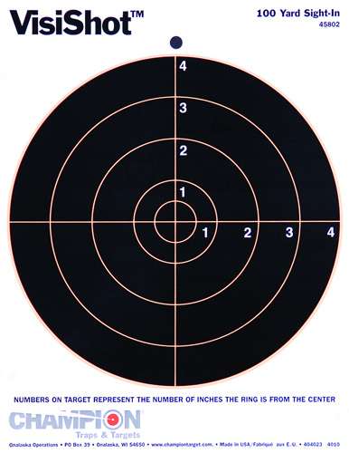 Champion VisiShot Circle 8" Target 10-Pack - Improve Shooting Accuracy