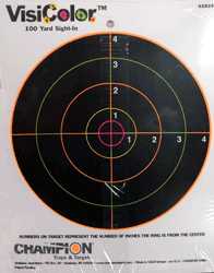 Champion VisiColor Target 8" Bullseye 10-Pack - Improve Shooting Skills