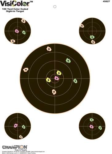 Champion VisiColor Target 10-Pack with Extra Bulls