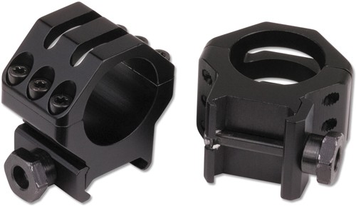 Weaver Rings 6-Hole Tactical: High Matte .400" Aircraft-Grade Aluminum