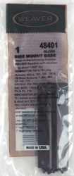 Weaver Base Side Mount #1 Black Scope Mount