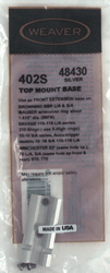 Weaver Base Top Mount #402S Aluminum Silver