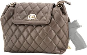 Cameleon Coco Concealed Carry Handbag Brown Quilted Style