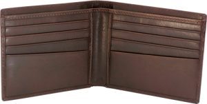 Cameleon S&W Men's Bi-Fold Brown Leather Wallet