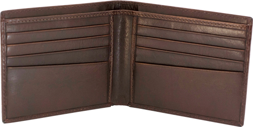 Cameleon S&W Men's Bi-Fold Brown Leather Wallet