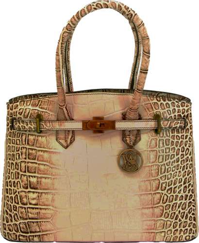 Cameleon S&W Croc Handbag - Black, 2 lbs