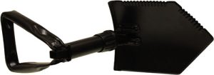 Red Rock Military Tri-Fold Shovel with Case, 23" Open Black