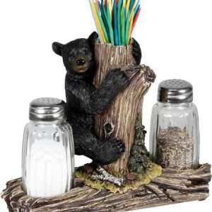 Rivers Edge Bear Glass Salt Pepper Shakers