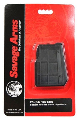 Savage Magazine Model 25 .22 Hornet 4-Round Black Polymer