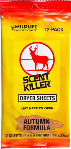 WRC Dryer Sheets Scent Killer Autumn Formula 12-Pack