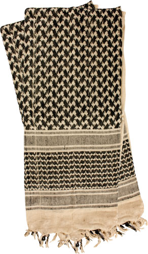Red Rock Shemagh Head Wrap | KHAKI/BLACK | 42"
