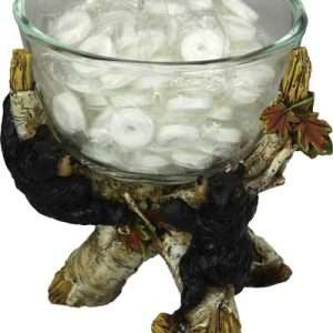 Rivers Edge Cute Bears Candy Dish - Nature-Inspired Whimsical Kitchenware
