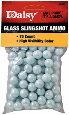 Daisy Slingshot Ammunition 75-Count Pack, 1/2" Glass Shots