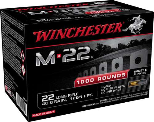 Winchester M-22 22LR 40gr LRN 1255fps - 1000 Rounds