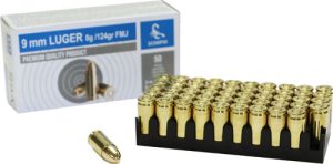 Scorpio 9mm Luger 124gr FMJ Ammo - 50RD 20BX/CS