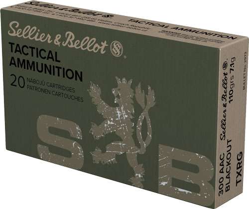 S&B 300 AAC 110gr TXRG Blue Ammunition - 20RD 50BX/CS