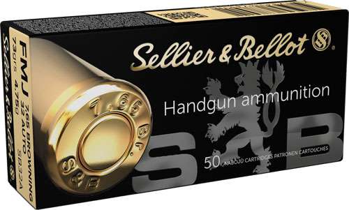 S&B 32 ACP 73gr FMJ-RN Ammo - 50RD 40BX/CS