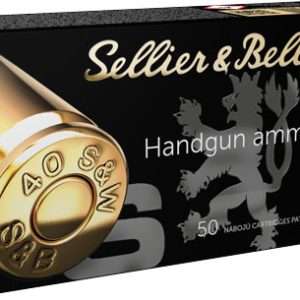 S&B 40 SW 180gr FMJ-RN Ammo, 50 Rounds
