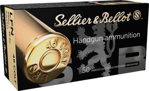 S&B 45 LC 250gr Lead-FP Ammo - 50RD 12BX/CS