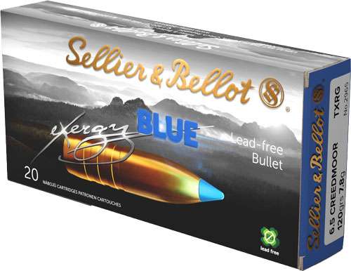 S&B 6.5 CM 120gr TXRG Blue Ammunition - 20 Rounds
