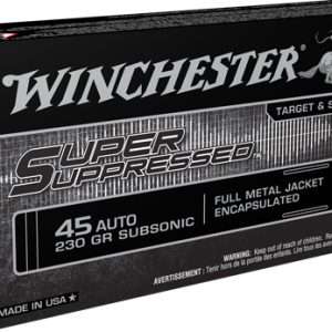 Winchester Super Suppressed .45 ACP 230GR FMJ