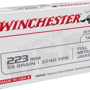 Winchester USA 223 Rem 55GR FMJ 20RD 50BX/CS