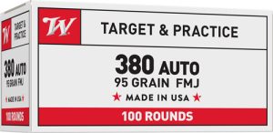 Winchester USA 380 ACP 95gr FMJ-RN Ammo