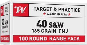 Winchester USA 40 SW 165gr FMJ - Truncated Cone Shape