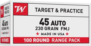 Winchester USA 45 ACP 230gr FMJ-RN 100RD Value Pack