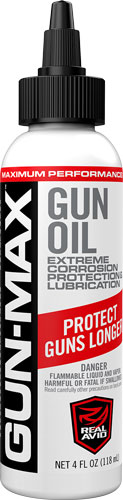 Real Avid Gun Max Gun Oil 4 oz. Bottle - Premium Quality Lubrication
