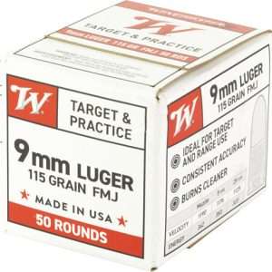 Winchester USA 9mm Luger 115GR FMJ 50RD