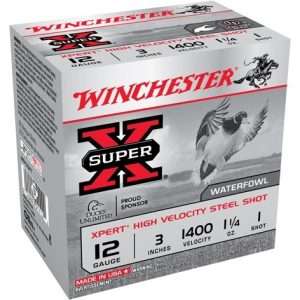 Winchester Xpert Steel 12GA 3" Ammo, 1400FPS, 25RD