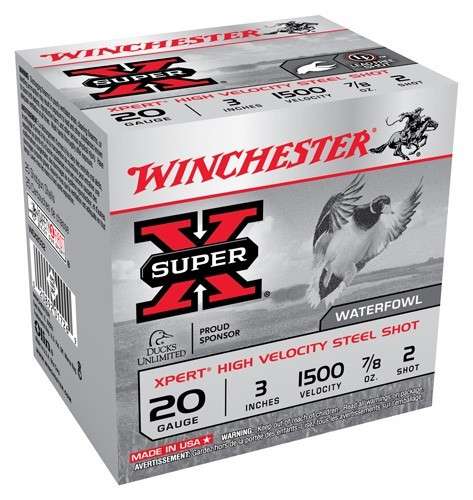 Winchester Xpert Steel 20GA 3" Ammo, 1500FPS, 25RD