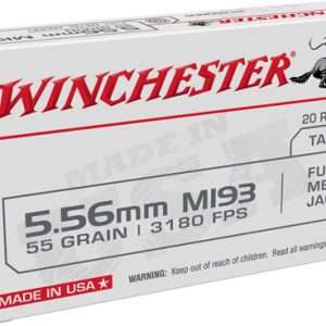 Winchester USA 5.56x45 55gr FMJ Ammo - 20RD Box