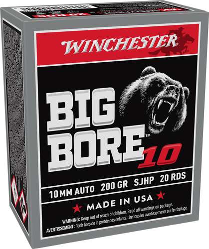Winchester Big Bore 10mm Ammo 200GR JSP 20RD