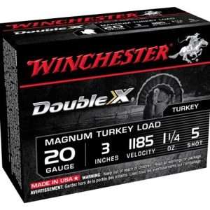 Winchester Double-X 20GA 3" Ammo, 1 1/4 oz Shot Weight