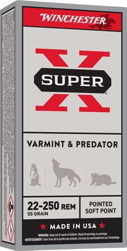 Winchester Super-X 22-250 Rem 55GR PSP 20RD