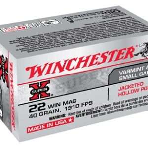 Winchester Super-X 22WMR 40gr 1910fps JHP 50RD