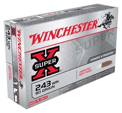 Winchester Super-X 243 Win 80GR JSP 20RD