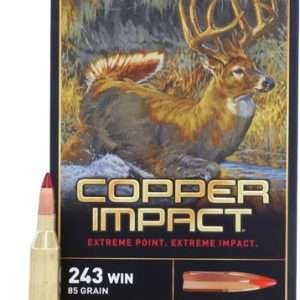 Winchester Copper Impact 243 Ammo: 85gr, 20rd, 10bx/CS