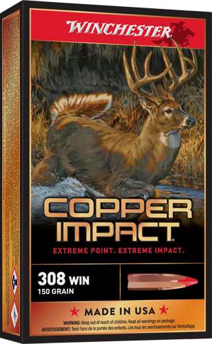 Winchester Copper Impact 308 Ammo 150gr 20rd Box