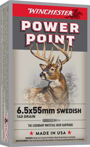 Winchester 6.5x55 Mauser 140GR Power Point Ammunition