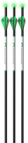 20" Green Lighted Nock Arrows 3-Pack - Premium Archery Accessory